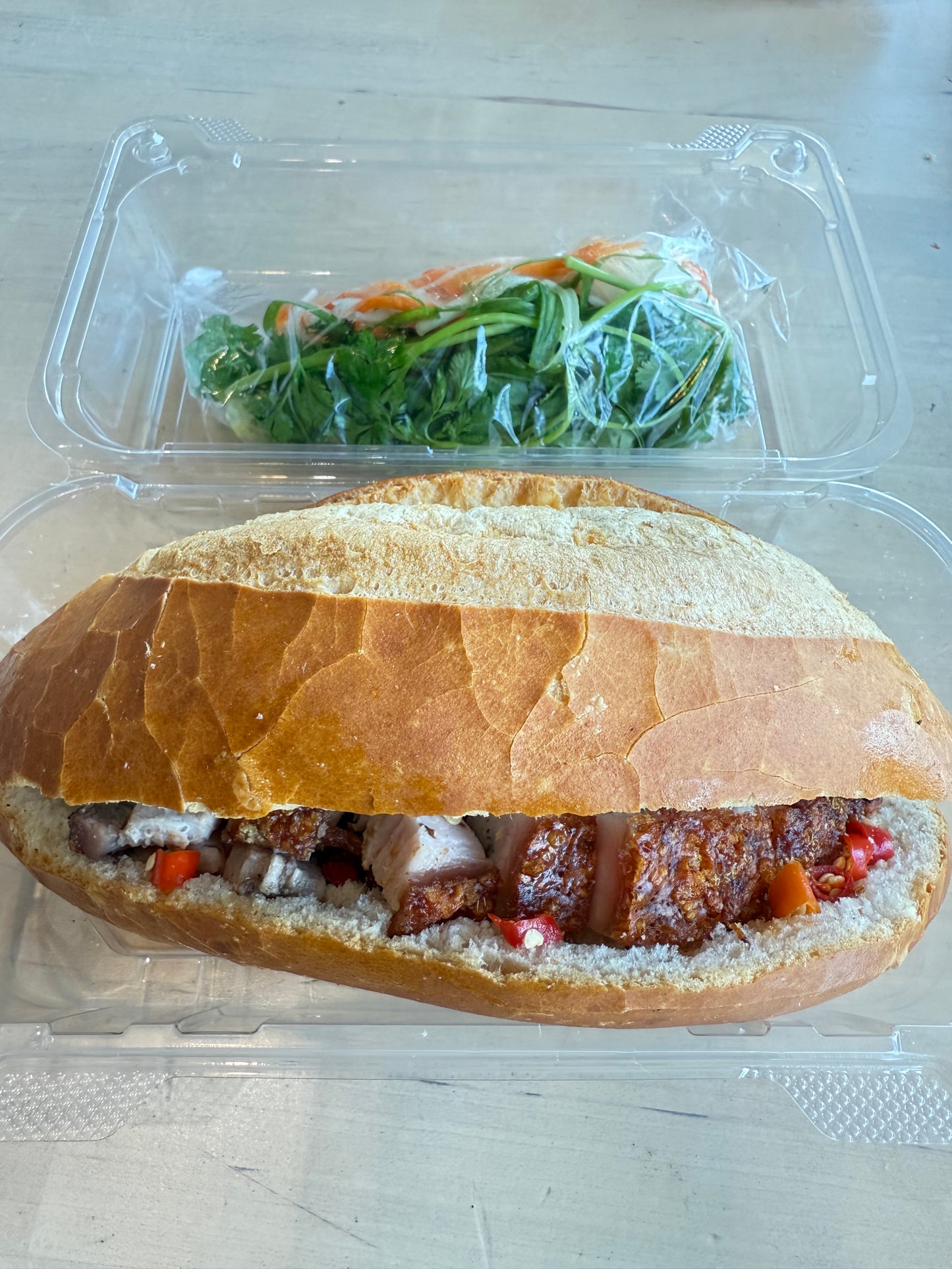 Bánh Mì Heo Quay - Crispy Pork